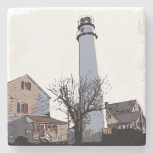 POSAVASOS DE PIEDRA LUZ DE LA ISLA DE FENWICK