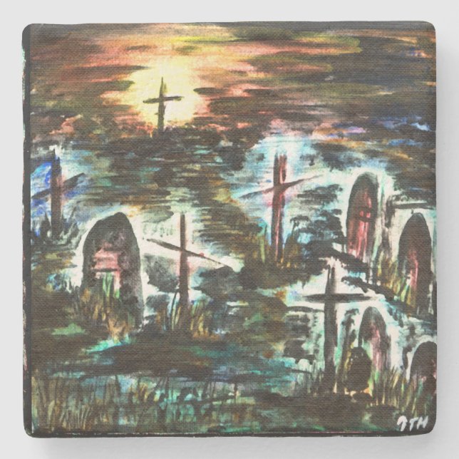 Posavasos De Piedra Luz distante (Anverso)