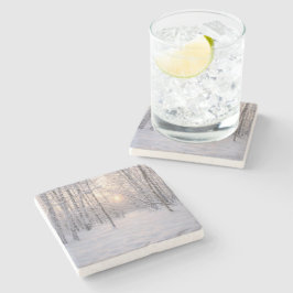 Posavasos De Piedra Luz_invernal_dorada