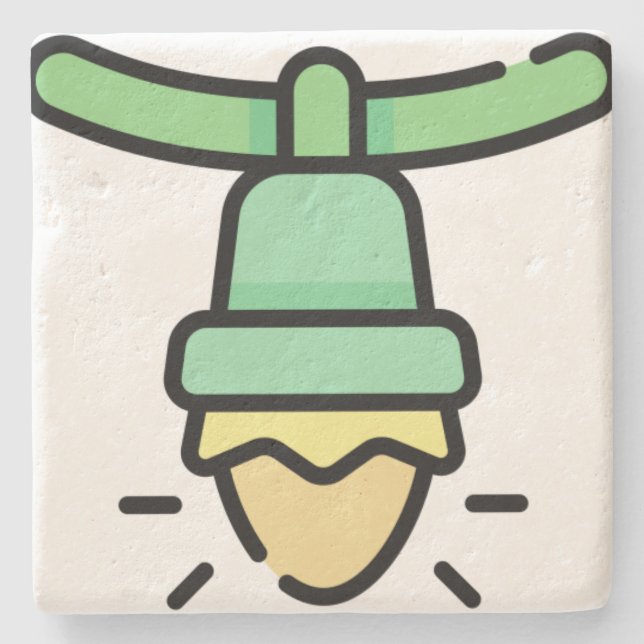 Posavasos De Piedra luz navidad (Anverso)