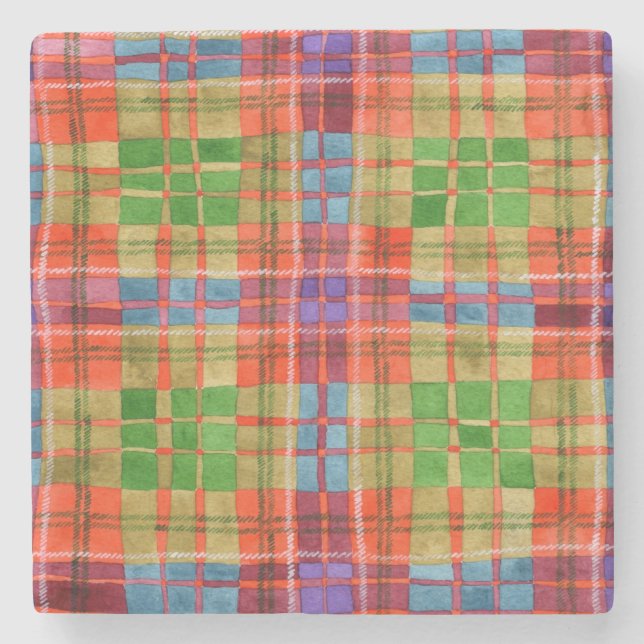 Posavasos De Piedra MAC RAE TARTAN Marble Stone Coaster (Anverso)