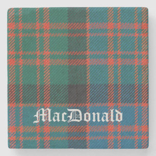 Posavasos De Piedra MacDonald, MacDonald Scottish Tartán, MacDonald