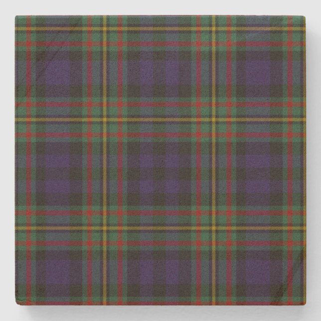 Posavasos De Piedra Macelan Clan Tartan Plaid Stone Coaster (Anverso)