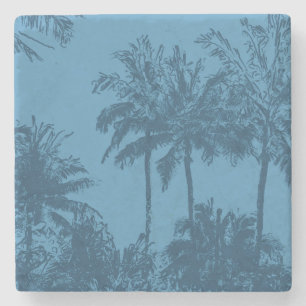 Posavasos De Piedra Macena Beach Hawaiian Sketchy Palms