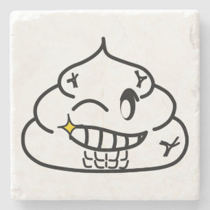 Posavasos De Piedra Macho poop - Brootsch the PooPoo