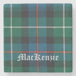 Posavasos De Piedra MacKenzie, MacKenzie Scottish Tartán, MacKenzie