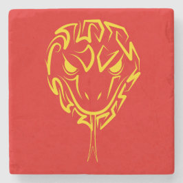 Posavasos De Piedra Madera del Año Nuevo Lunar Chino de la Serpiente 2