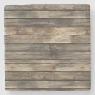 Posavasos De Piedra Madera Falsa Marrón