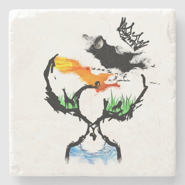 Posavasos De Piedra Madre África (Anverso)