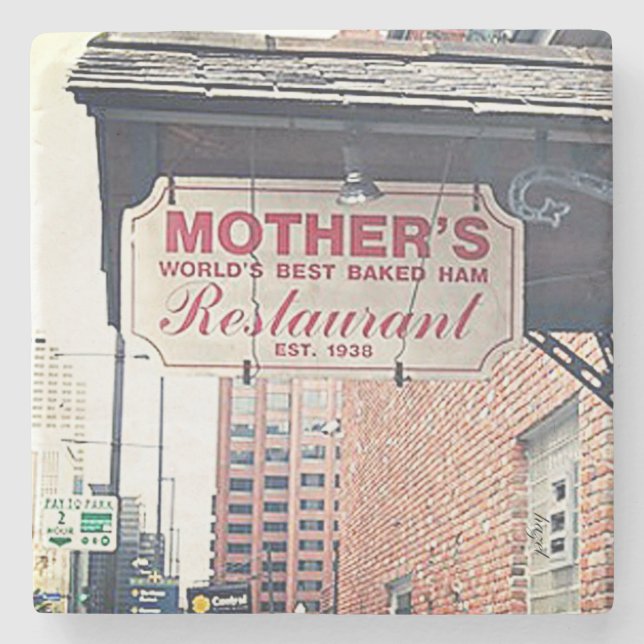 Posavasos De Piedra Madres, Madres Restaurante Coaster, Nueva Orleans, (Anverso)