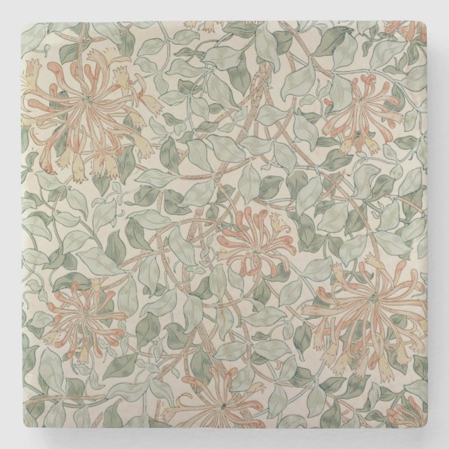 Posavasos De Piedra "Madreselva diseño de II" (Anverso)