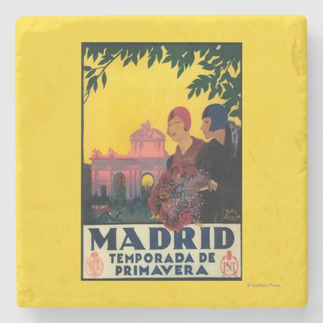 Posavasos De Piedra Madrid en poster promocional del viaje de la (Anverso)