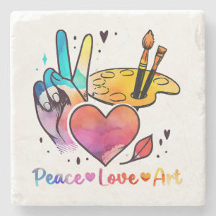 Posavasos De Piedra Maestra De Arte Paz Amaba El Arte Por Artistas Y P