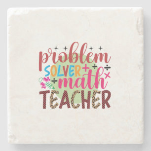 Posavasos De Piedra Maestra Maestra en Matemáticas para resolver probl