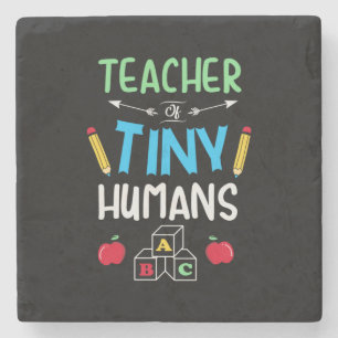 Posavasos De Piedra Maestros entregan a profesores, humanos pequeños
