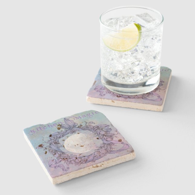 Posavasos De Piedra Magia de Cocina  (Lateral)