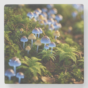 Posavasos De Piedra Magical Bioluminescent Fungi - Deep Forest