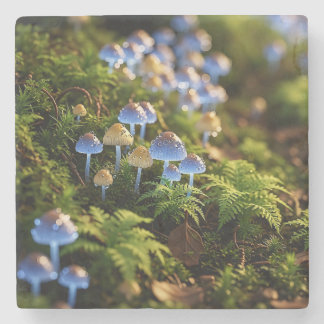 Posavasos De Piedra Magical Bioluminescent Fungi - Deep Forest