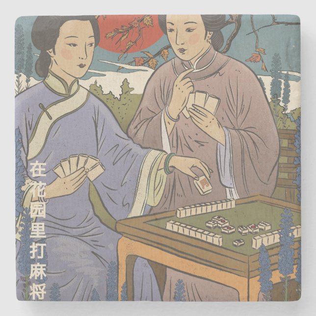 Posavasos De Piedra Mahjong (Anverso)
