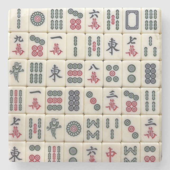 Posavasos De Piedra Mahjong Tiles (Anverso)
