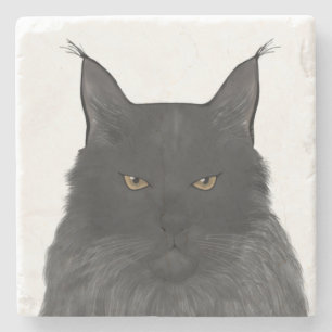 Posavasos De Piedra Maine Coon Stone Coaster