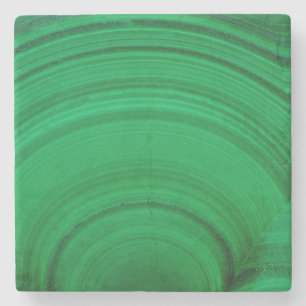 Posavasos De Piedra Malaquita Verde Primer Plano