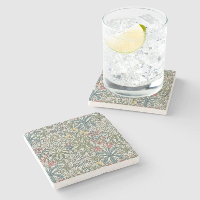Posavasos De Piedra Malezas del bosque de William Morris (Lateral)