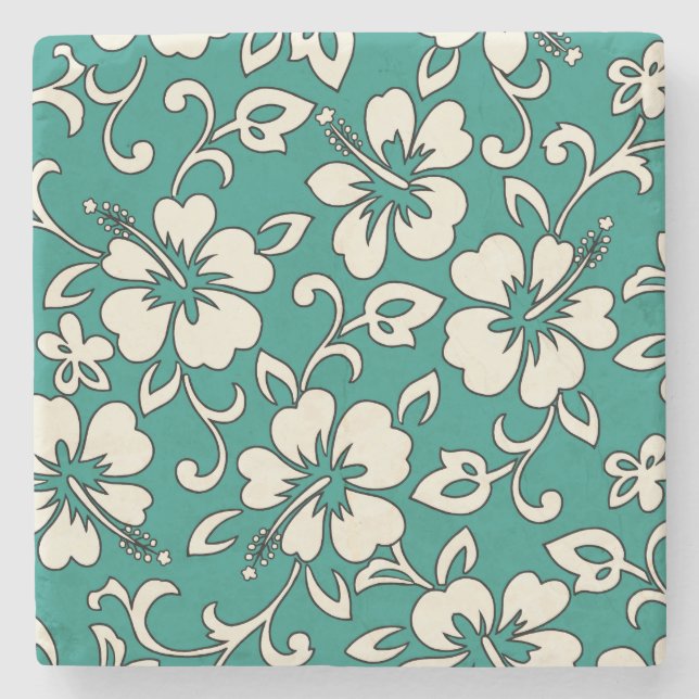 Posavasos De Piedra Malia Hibiscus Hawaii Bar Coasters (Anverso)