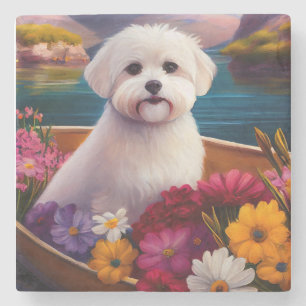 Posavasos De Piedra Maltés en un remo: Una aventura escénica