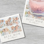 Posavasos De Piedra Mamá Collage de fotos<br><div class="desc">Pascua de piedra personalizada "Best Mom". Esta sencilla y elegante montaña de piedra es la manera perfecta de celebrar a mamá. El diseño incluye espacio para cinco fotos, con "Mejor Mamá" en la parte inferior de una fuente clásica serif. En escritura suave, hay espacio para agregar "Amor, los nombres de...</div>