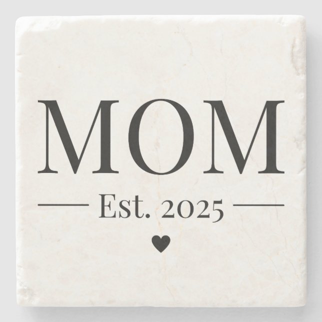 Posavasos De Piedra Mamá Establecida 2025 (Anverso)