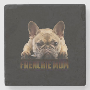 Posavasos De Piedra mamá frenchie   regalo de mamá de bulldog franc