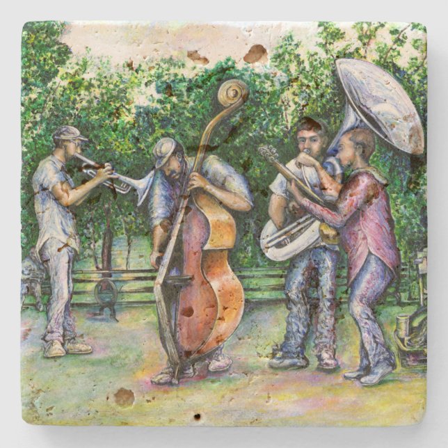 Posavasos De Piedra Mamá nunca me advirtió sobre jugadores de Tuba (Anverso)