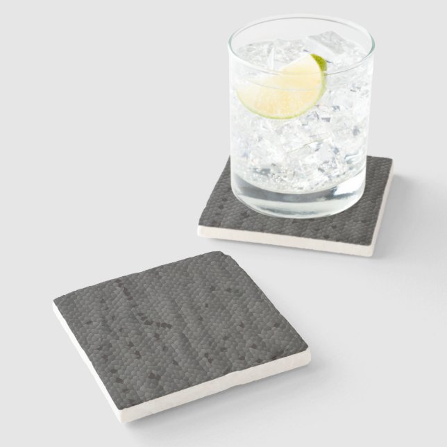 Posavasos De Piedra Mamba negra en ilustraciones, pinturas de arte, (Lateral)