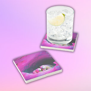 Posavasos De Piedra Mami Polar Oso con Cub  