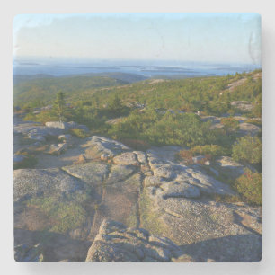 Posavasos De Piedra Mañana en la cima de la montaña Cadillac en Acadia