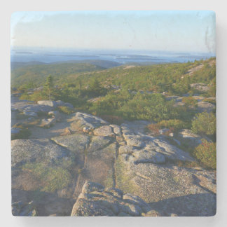 Posavasos De Piedra Mañana en la cima de la montaña Cadillac en Acadia