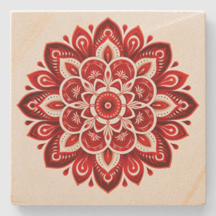 Posavasos De Piedra Mandala