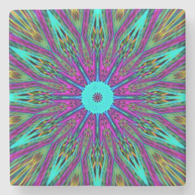 Posavasos De Piedra mandala única (Anverso)