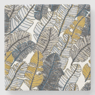 Posavasos De Piedra Mano dibujada: hojas tropicales