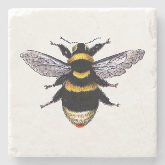 Posavasos De Piedra Manosee la abeja (Anverso)