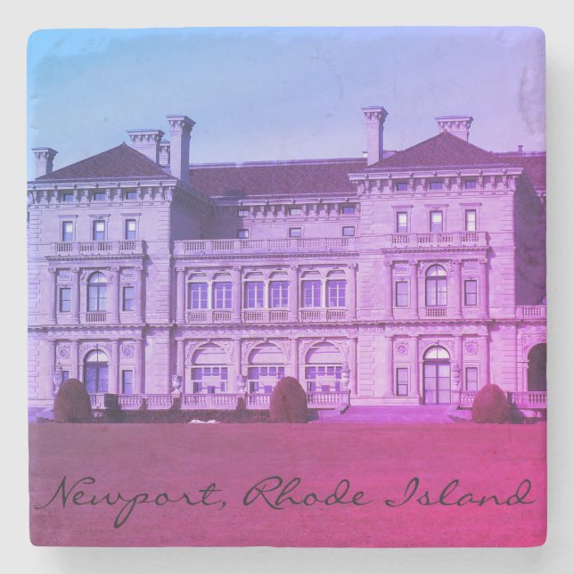 Posavasos De Piedra Mansión de Newport, océano del paseo del (Anverso)