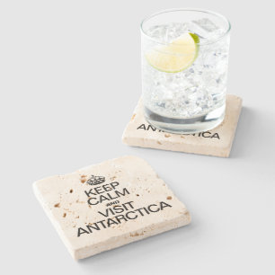 POSAVASOS DE PIEDRA MANTENER LA CALMA Y VISITAR LA ANTÁRTIDA