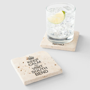 POSAVASOS DE PIEDRA MANTENER LA CALMA Y VISITAR SUR BEND