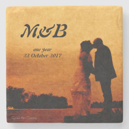 Posavasos De Piedra Mantenimiento del primer año del aniversario del b