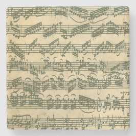 Posavasos De Piedra Manuscrito de Bach Chaconne