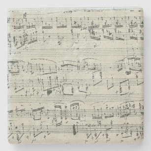 Posavasos De Piedra Manuscrito de la música del Polonaise de Chopin