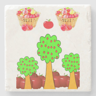 Posavasos De Piedra Manzana de la escayola de piedra de mármol