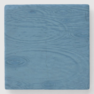 Posavasos De Piedra Manzanas de lluvia (Olas de agua azul)