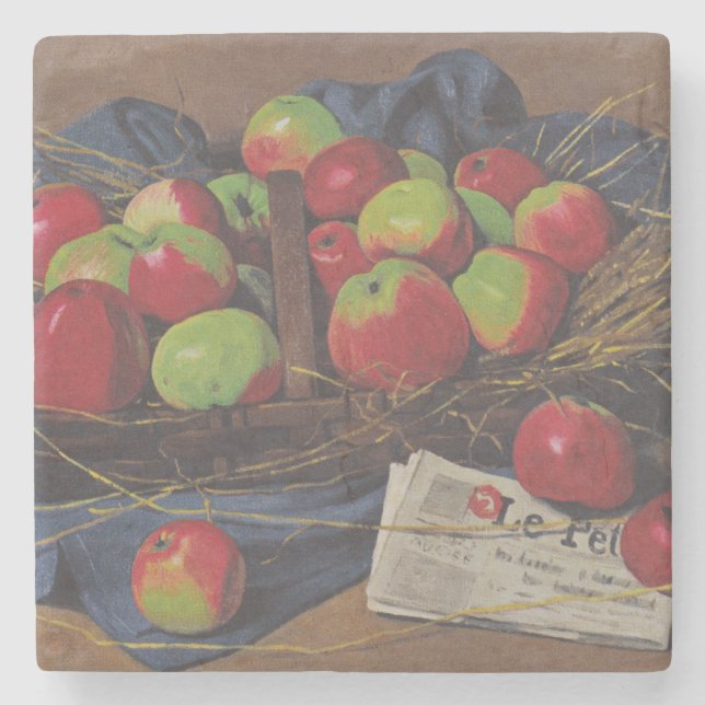 Posavasos De Piedra Manzanas (por Félix Vallotton) (Anverso)